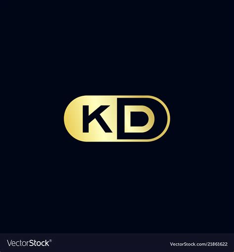 Initial letter kd logo template design Royalty Free Vector