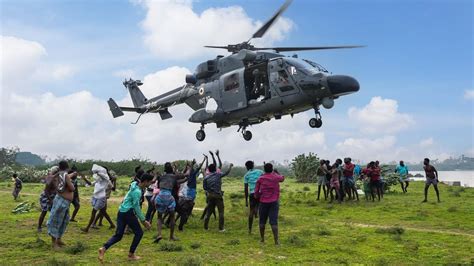 Relief materials being airlifted from Madurai to flood-hit Tirunelveli ...