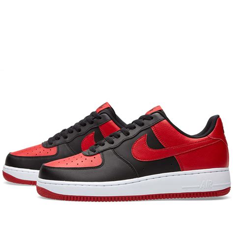 Nike Air Force 1 (Black, Gym Red & White)