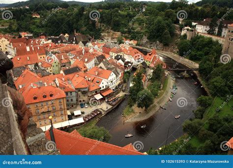 Old Town in Cesky Krumlov, Czech Republic, Czechia, Heritage Editorial Stock Photo - Image of ...