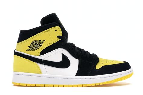 Air Jordan 1 Mid Yellow Toe Black - 852542-071