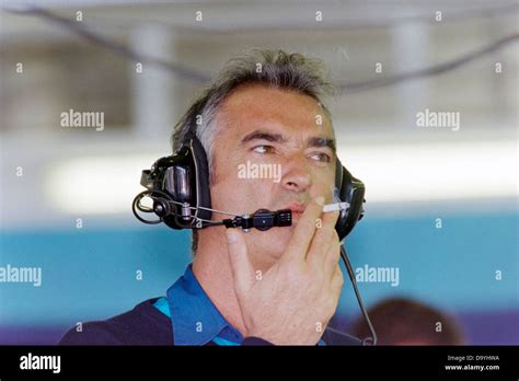 Flavio Briatore, team principal of the Benetton Formula 1 racing team ...