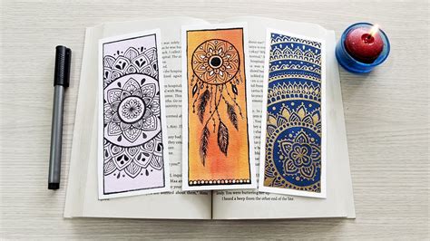 DIY Mandala Bookmark ideas | How to make Bookmark in Gouache paint ...