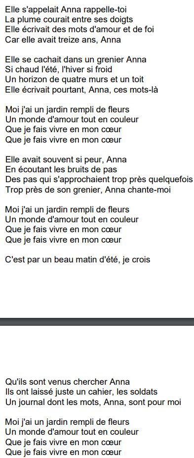 [French > English] the lyrics of a (short) french song. : r/translator