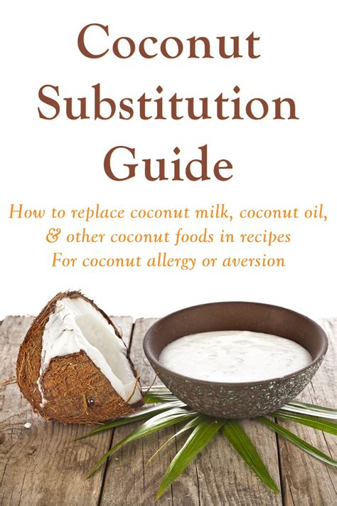 How to Substitute for Coconut Milk, Coconut Oil & More in Recipes