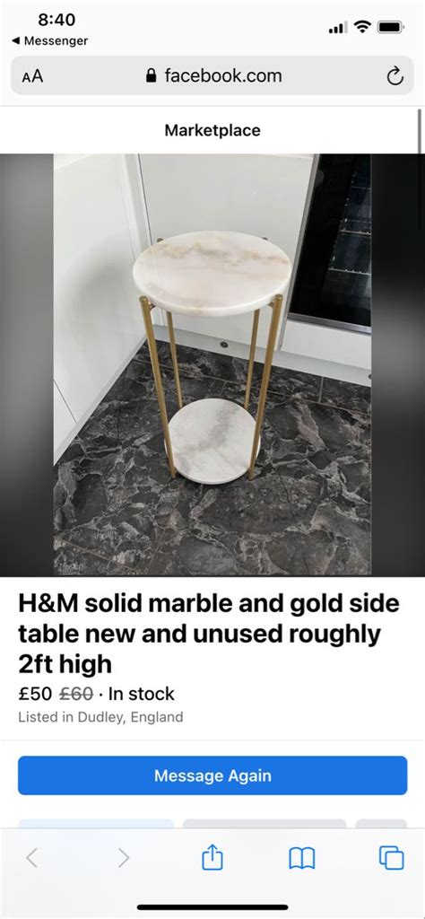 Pin by Mara Cavanagh on cheese cake | Gold side table, Marble and gold, Side table