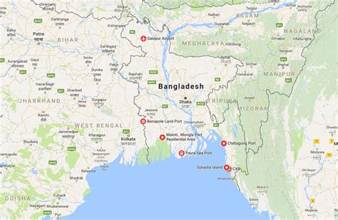 Ports Of Bangladesh | Container terminal ports in Bangladesh Map Details