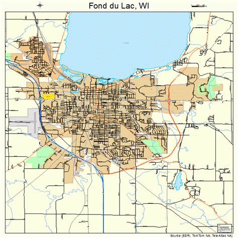 Fond du Lac Wisconsin Street Map 5526275