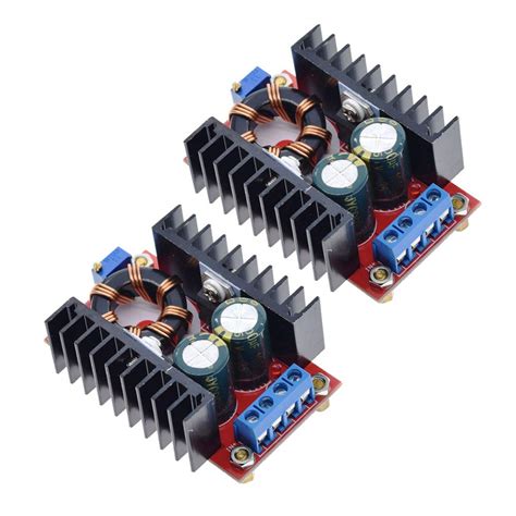 2PCS Boost Converter Module DC 10-32V to 12-35V Adjustable Step Up Voltage Regulator 10A 150W ...