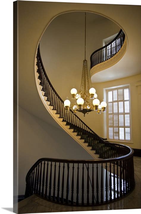 Alabama, Montgomery, Alabama State Capitol, b. 1851, interior staircase ...