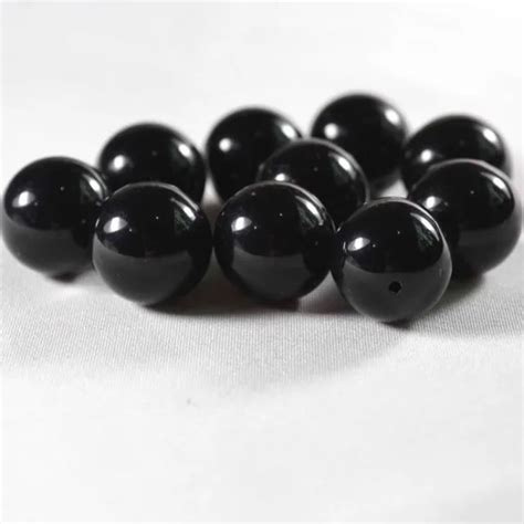 Wholesale Solid Color Black Beads DIY Jewelry Making Acrylic Loose Round Spacer Beads Craft ...