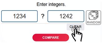 COMPARING INTEGERS CALCULATOR