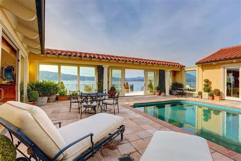 Enjoy the incredible views of San Francisco Bay Area while lounging in this courtyard by an ...