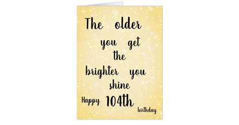 Elegant Happy 104th Birthday Card | Zazzle