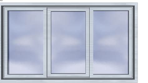 Aluminum 3 Sliding window 180X100cm | 3D Warehouse