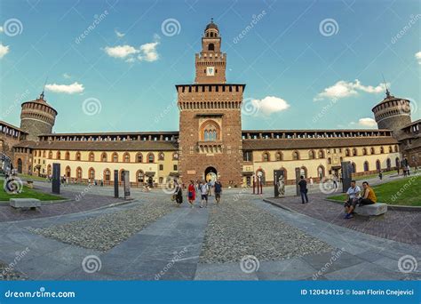 Inside of the Castello Sforzesco in Milan, Italy Editorial Image ...