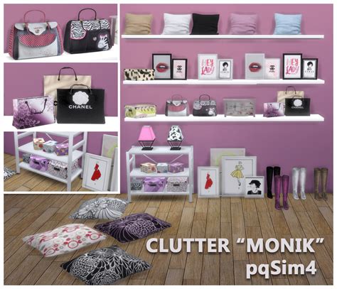 Clutter de dormitorio "Monik". Sims 4 Custom Content.