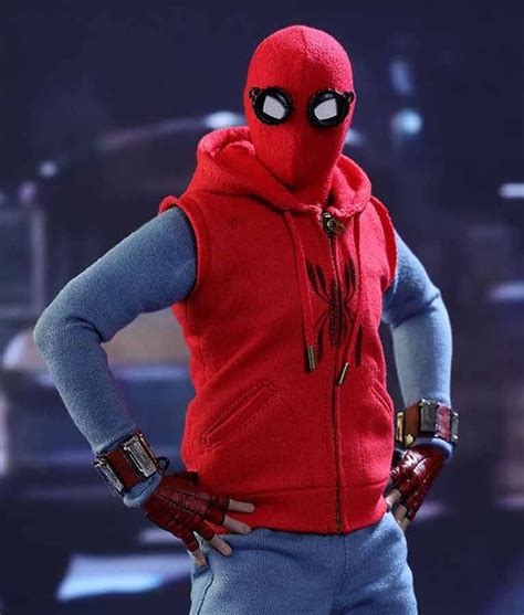 Peter Parker Spiderman Homecoming Hoodie Costume Red Suit | Spiderman homecoming, Spiderman ...