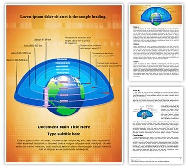 Earth Atmosphere Layers Microsoft Word Template For Your Word Document