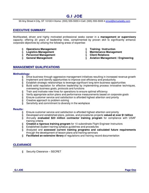 A Resume Summary Examples - Resume Samples