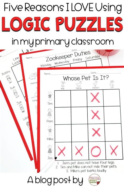 We love logic puzzles in 1st grade! This blog post tells why I introduce logic puzzles to my ...