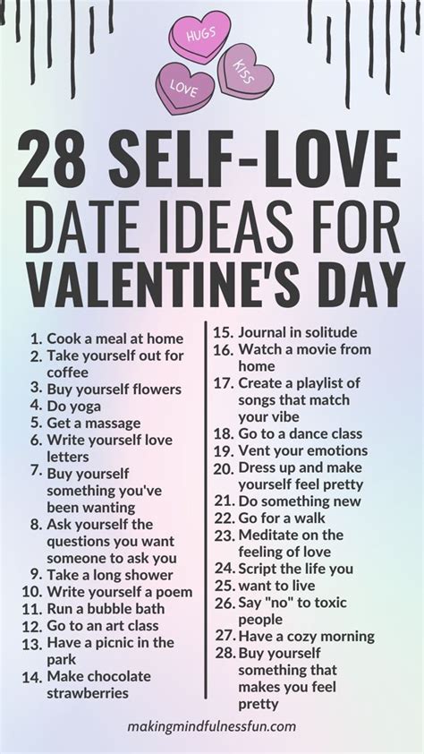 Self Love Dates For Valentines Day | Love dating, Valentines for ...