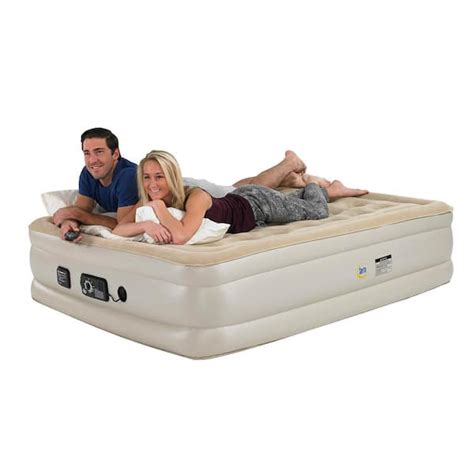 Serta 18in. Queen Air Mattress with Built-In Pump ST840017 - The Home Depot