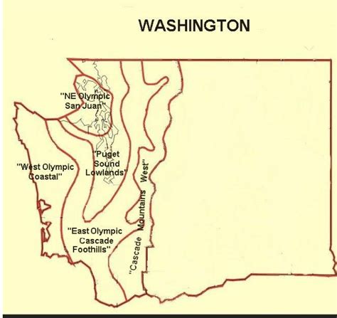 Map of Washington Climate Divisions included in this study-from NCDC ...