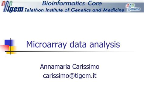 PPT - Microarray data analysis PowerPoint Presentation, free download - ID:3580985