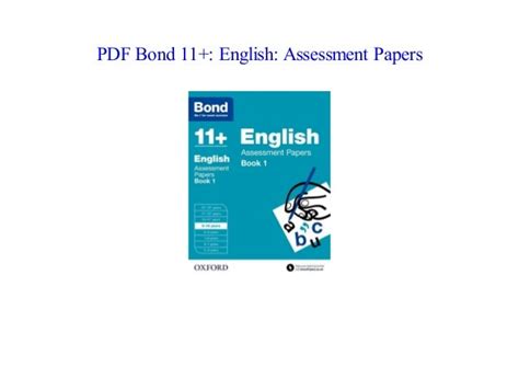 [PDF] Bond 11+: English: Assessment Papers by Books^ Online^