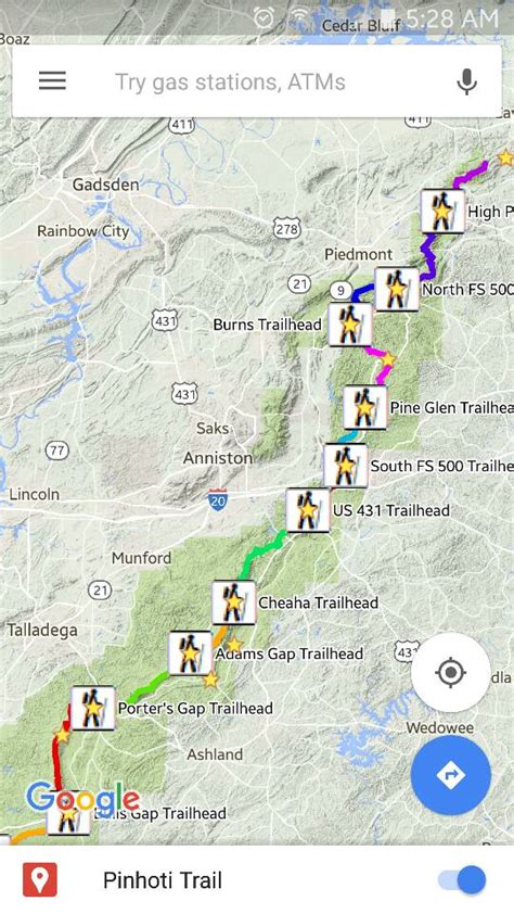 most current Pinhoti trail guide?