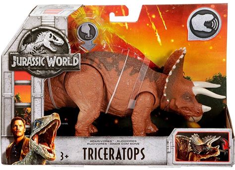 Jurassic World Fallen Kingdom Roarivores Triceratops Action Figure Mattel - ToyWiz