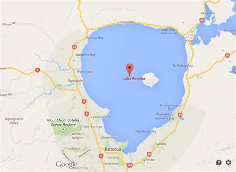 Map of Lake Rotorua