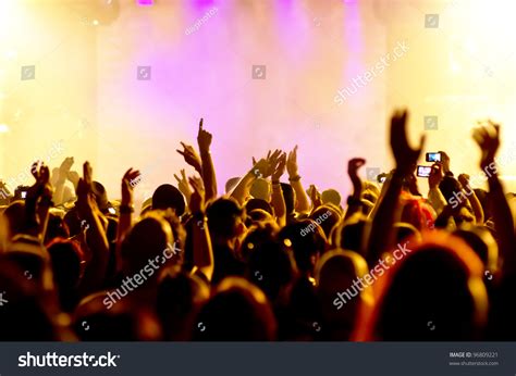 Cheering Crowd Concert Stock Photo 96809221 - Shutterstock