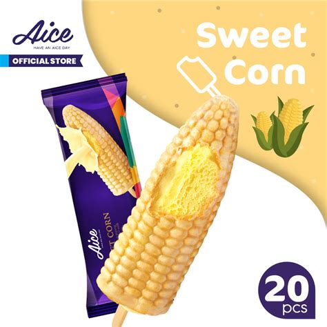 Aice Ice Cream Sweet Corn Es Krim 20pcs | Shopee Indonesia