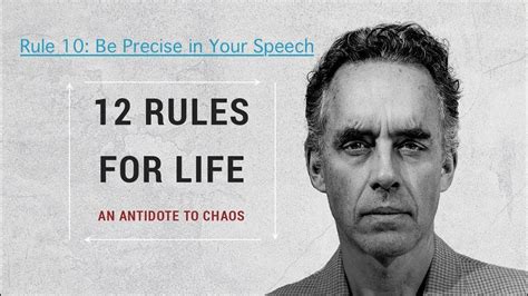 Jordan Peterson: 12 Rules for Life ~Rule 10: Be Precise In Your Speech - YouTube