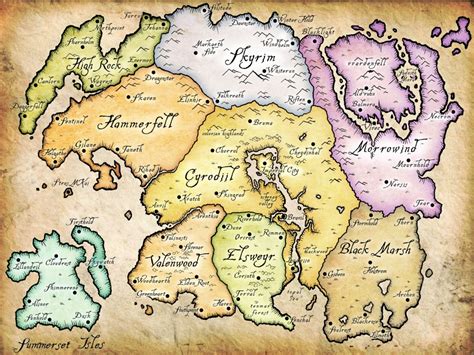 Request: Tamriel map : skyrim