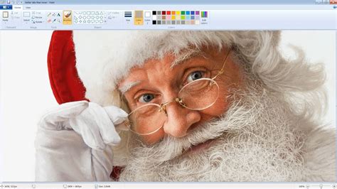 Realistic MS Paint Santa