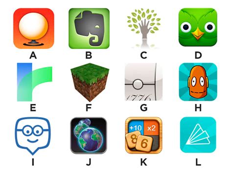 EdTech App and Game Logos Quiz - By ackrueger