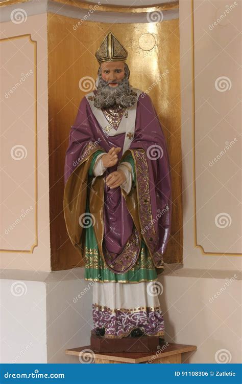 St. Blaise, Statue On The High Altar At St. Peter`s Church In Sveti Petar Mreznicki, Croatia ...