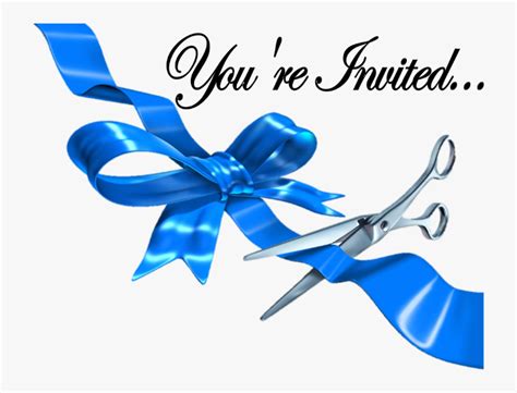 Grand Opening Blue Ribbon Cutting , Free Transparent Clipart - ClipartKey