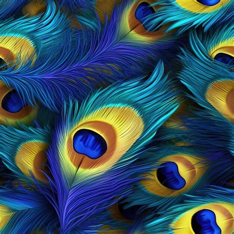 Premium AI Image | peacock feathers pattern