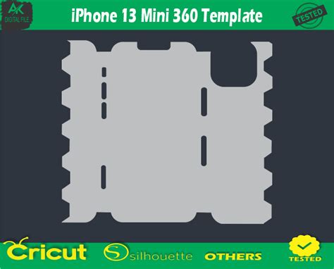 IPhone 13 Mini 360 Template Skin Vector Template - 3.00