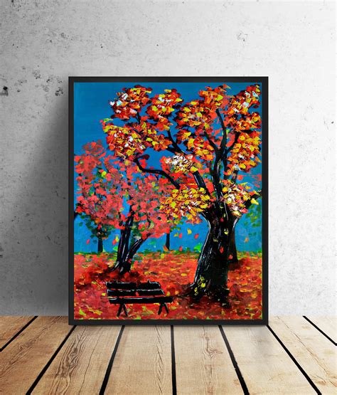 Autumn Print Autumn Wall Art Autumn Painting Autumn Art | Etsy