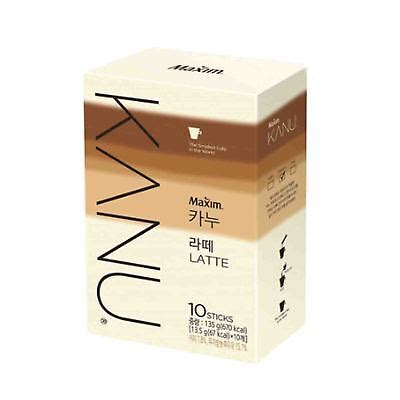 MAXIM KANU Primium coffee mix, Kanu coffee Latte 13.5g*10 Sticks , korean food 8801037066784 | eBay