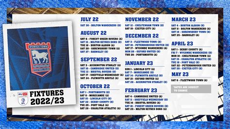 Ipswich Town FC on Twitter: "📅 Our fixtures for the 2022/23 season. 👇 #itfc https://t.co ...