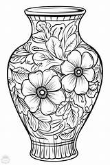 Vase Coloring Pages  Coloring sketch template