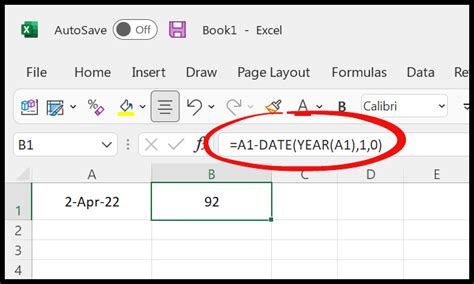 How to Get Day of Year in Excel