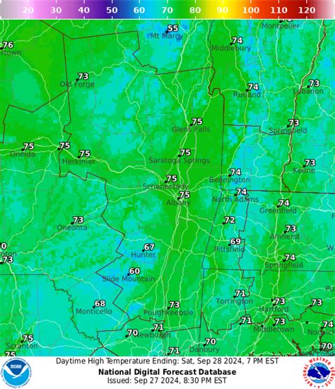 NOAA Graphical Forecast for Albany, NY