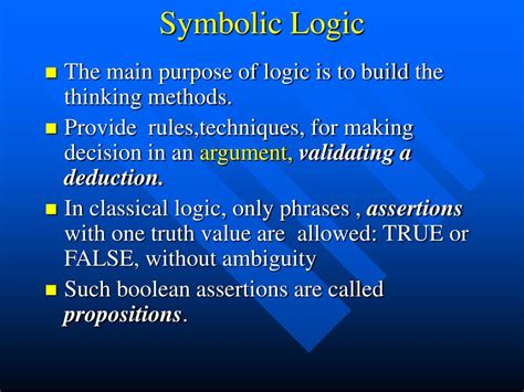 PPT - Symbolic Logic PowerPoint Presentation, free download - ID:484212